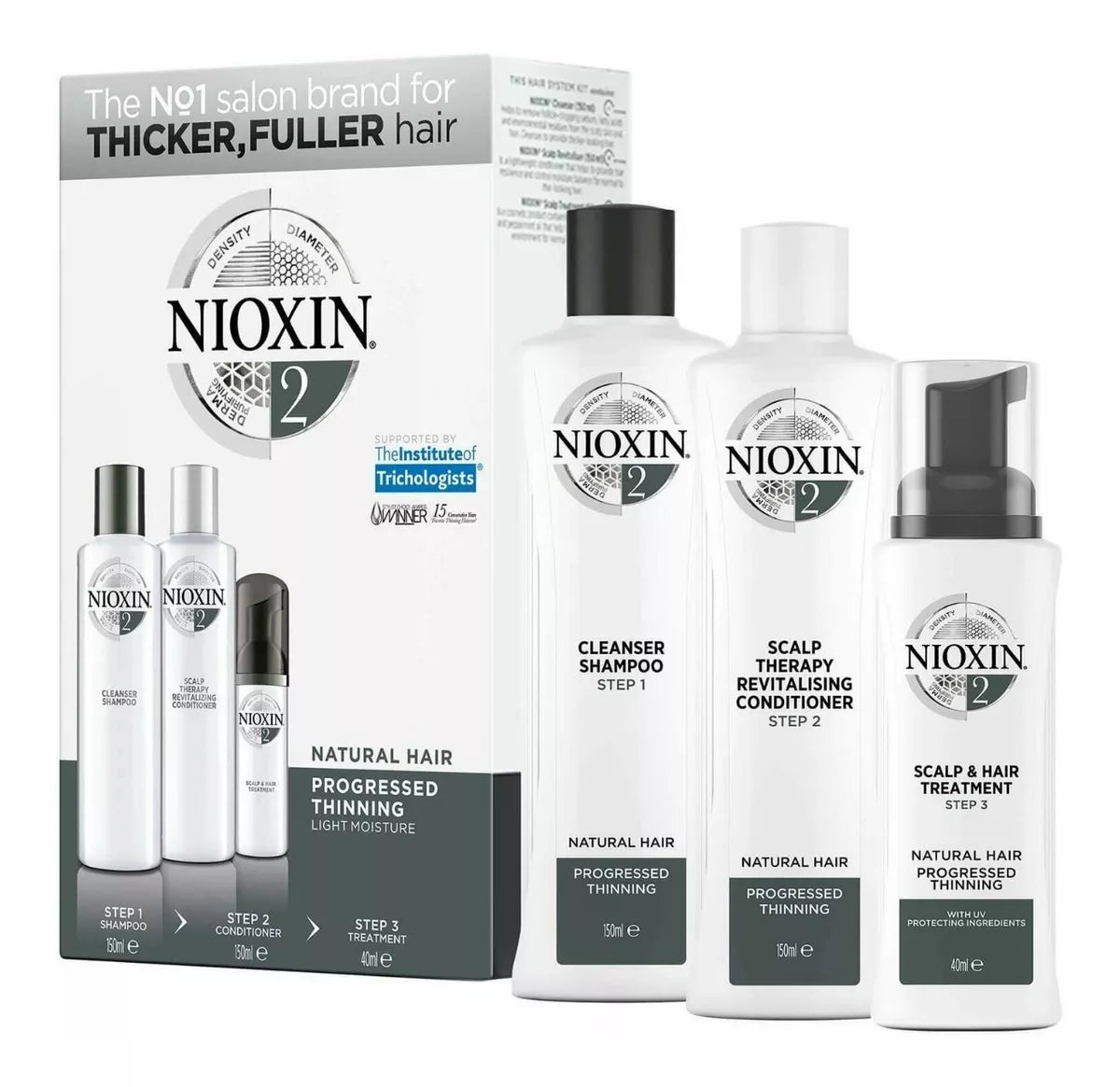 Kit de Sistema 2 Nioxin- Pelo Natural.